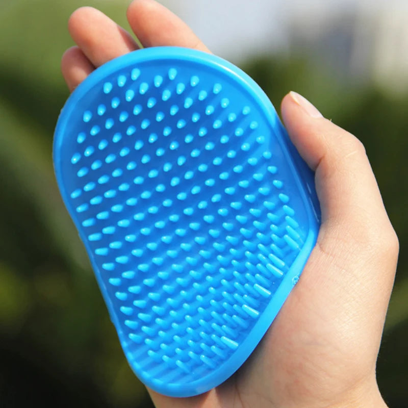 Dog Cat Bath Brush Pet Comb Rubber Glove: Gentle Grooming for Happy Pets