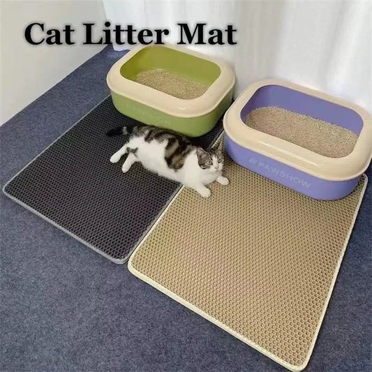 Moushou Pets & Co.ᵀᴹ Double Layer Cat Litter Mat EVA Waterproof