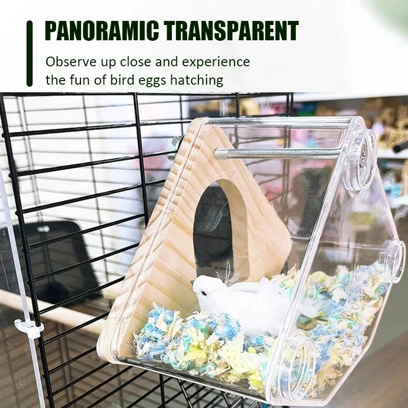 Transparent Bird Nest Breeding Box: A Cozy Home for Your Feathered Friends