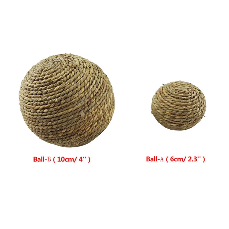 Natural Grass Ball Pet Chew