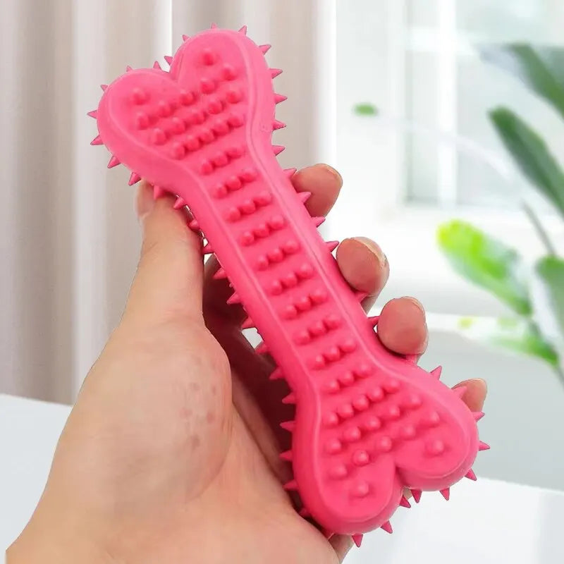 Moushou Pets & Co.ᵀᴹ Pet Bone Shape Chew Soft Rubber Toy