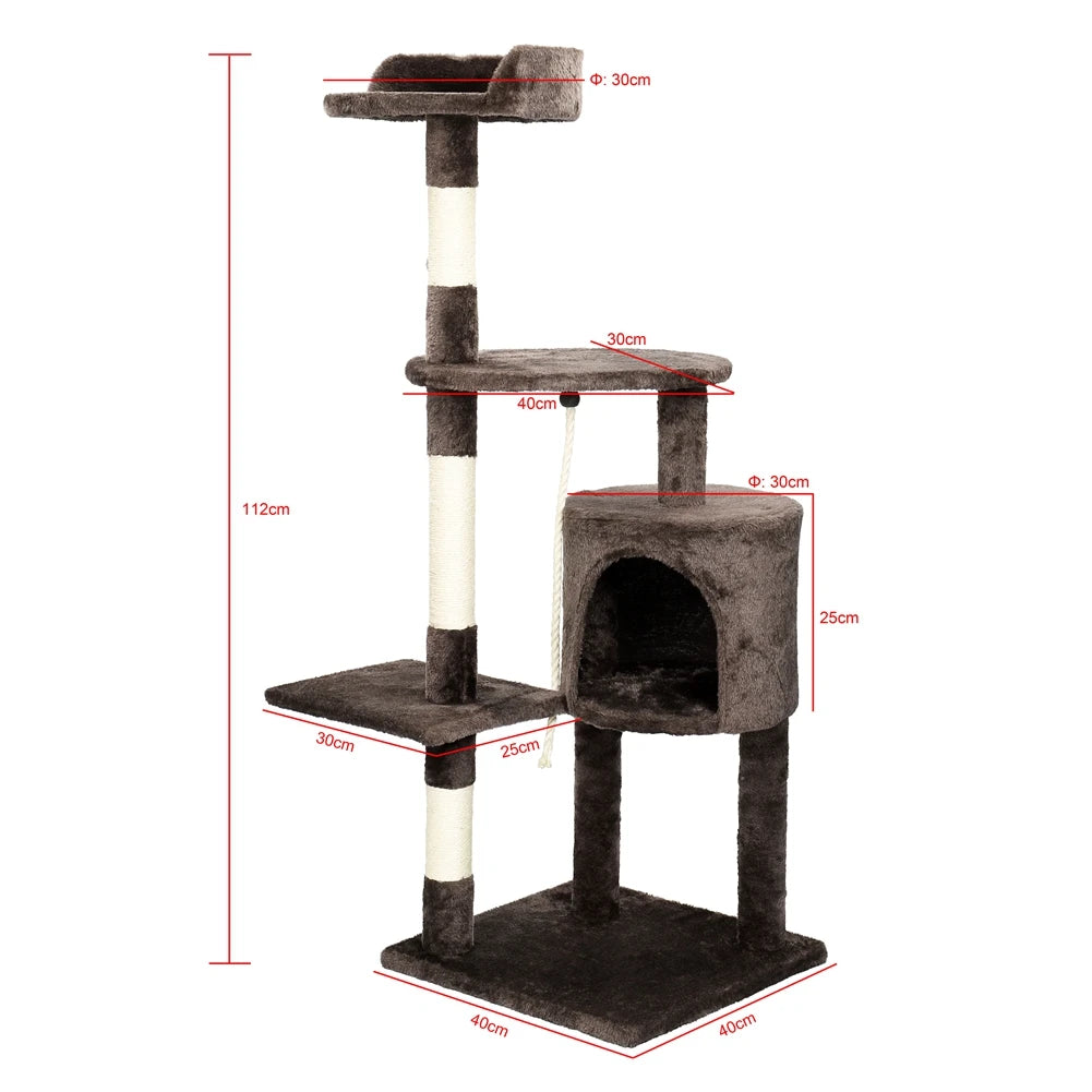 Moushou Pets & Co.ᵀᴹ Cat Tree Multi-Level Tower Condo Scratching Post Kitten Toy
