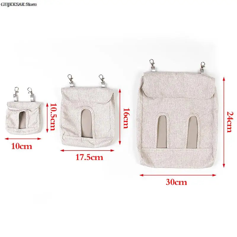 Hanging Pouch Feeder Hay Bag Holder for Rabbit and Small Pets