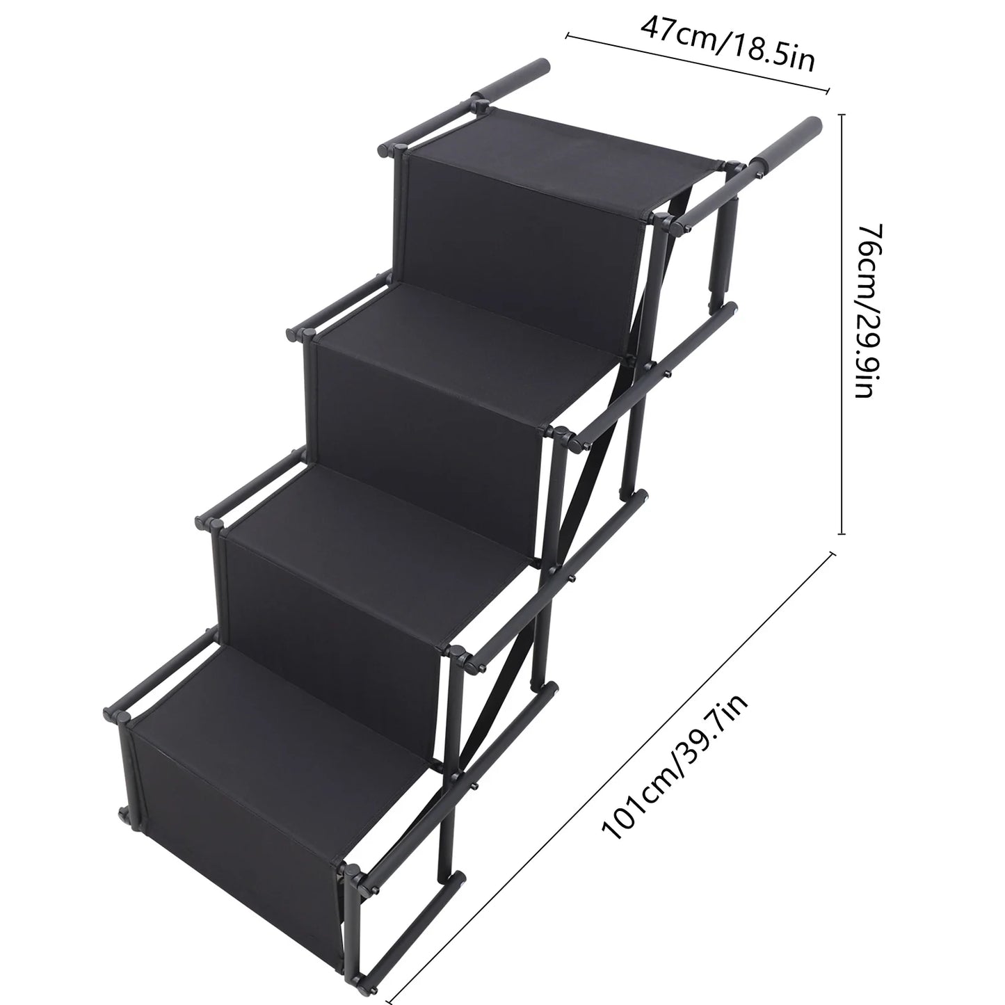 Moushou Pets & Co.ᵀᴹ Dogs 4 Step Portable Stairs Ramp