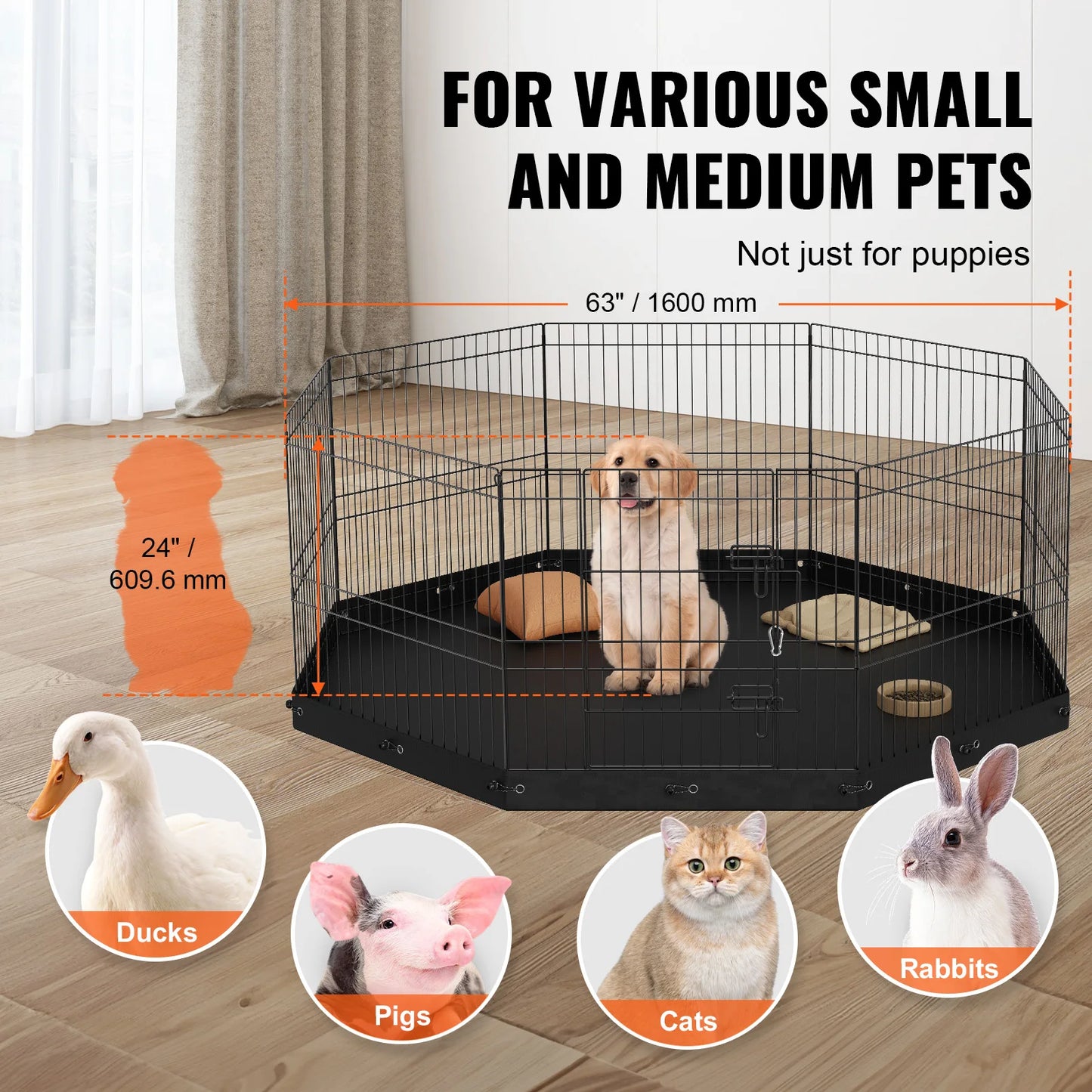 Moushou Pets & Co.ᵀᴹ VEVOR Dog Playpen