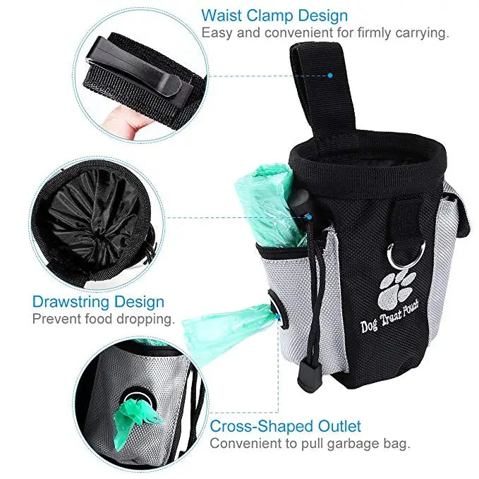 Moushou Pets & Co.ᵀᴹ Dog Treat Pouch Drawstring Carries