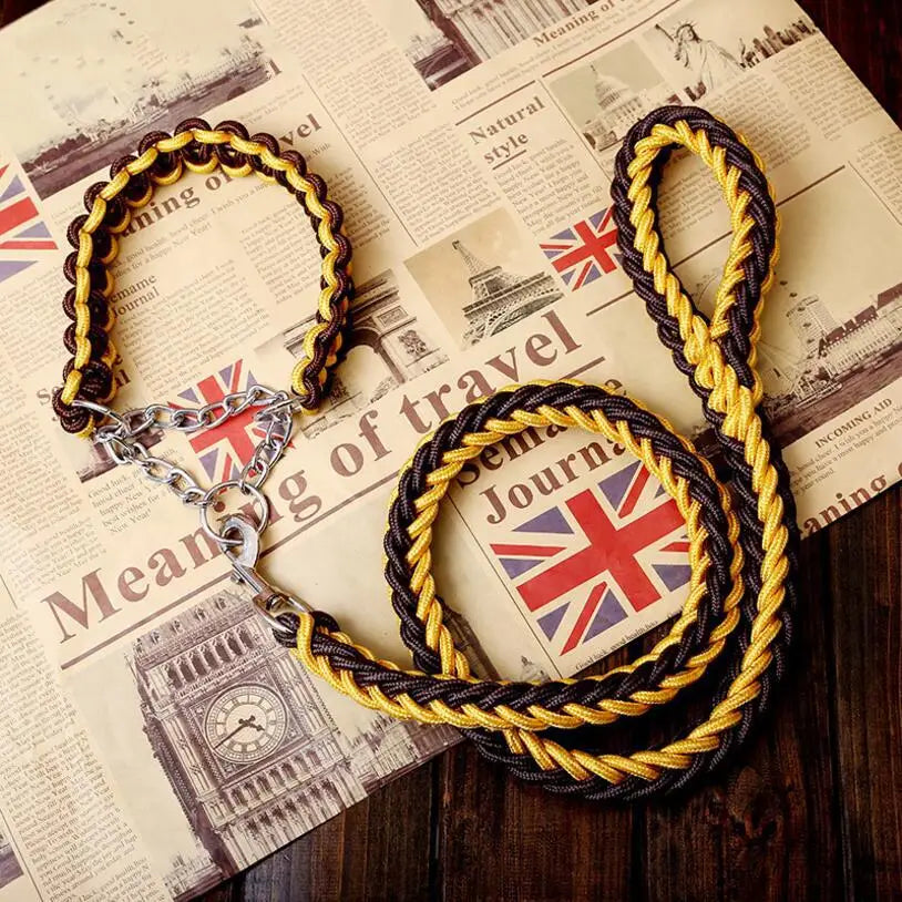 Moushou Pets & Co.ᵀᴹ Double Strand Rope Large Dog Leashes