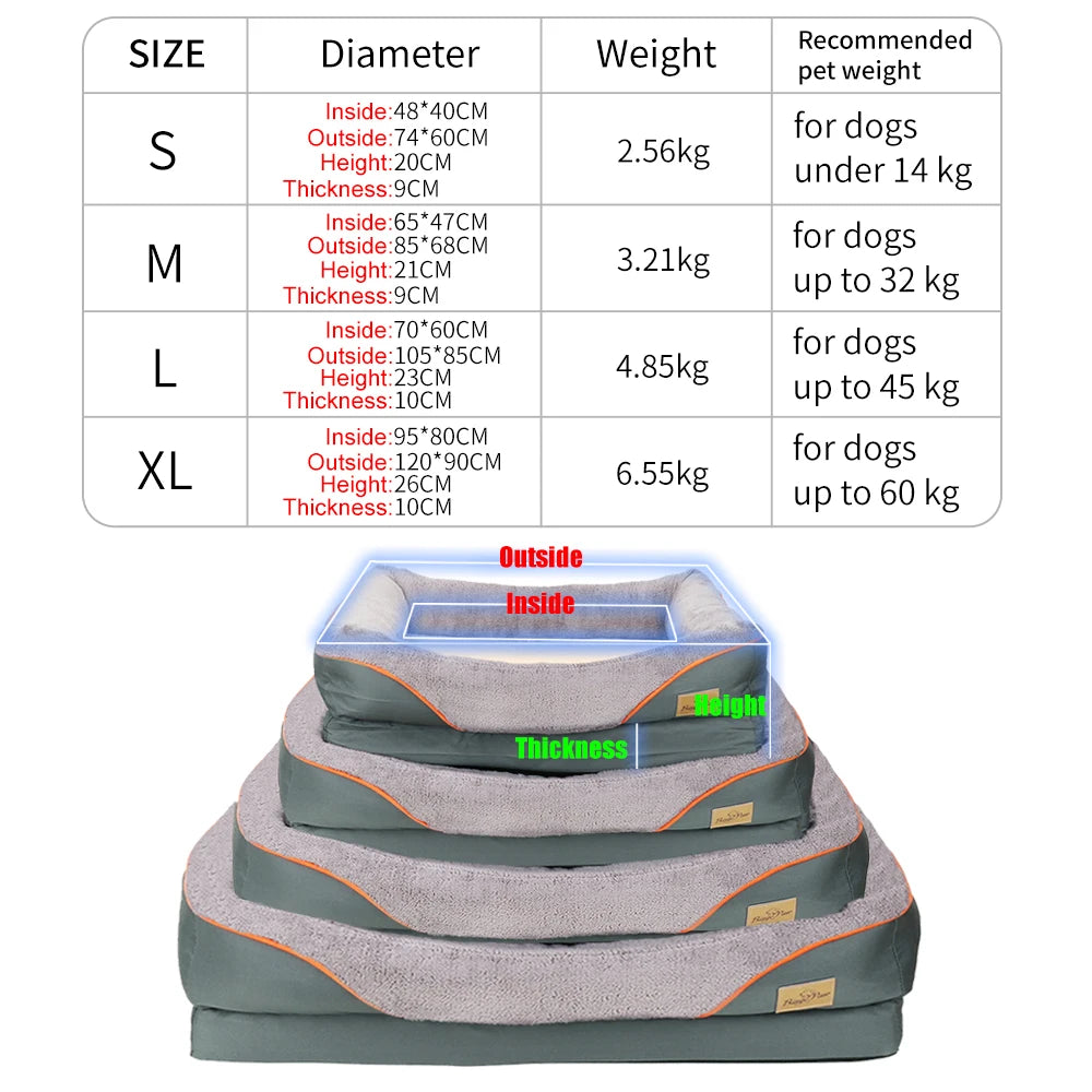 Heavy Duty Large Orthopedic Pet Bed Soft Bed