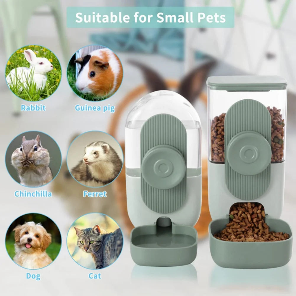 Automatic Pet Feeder and Water Dispenser Set